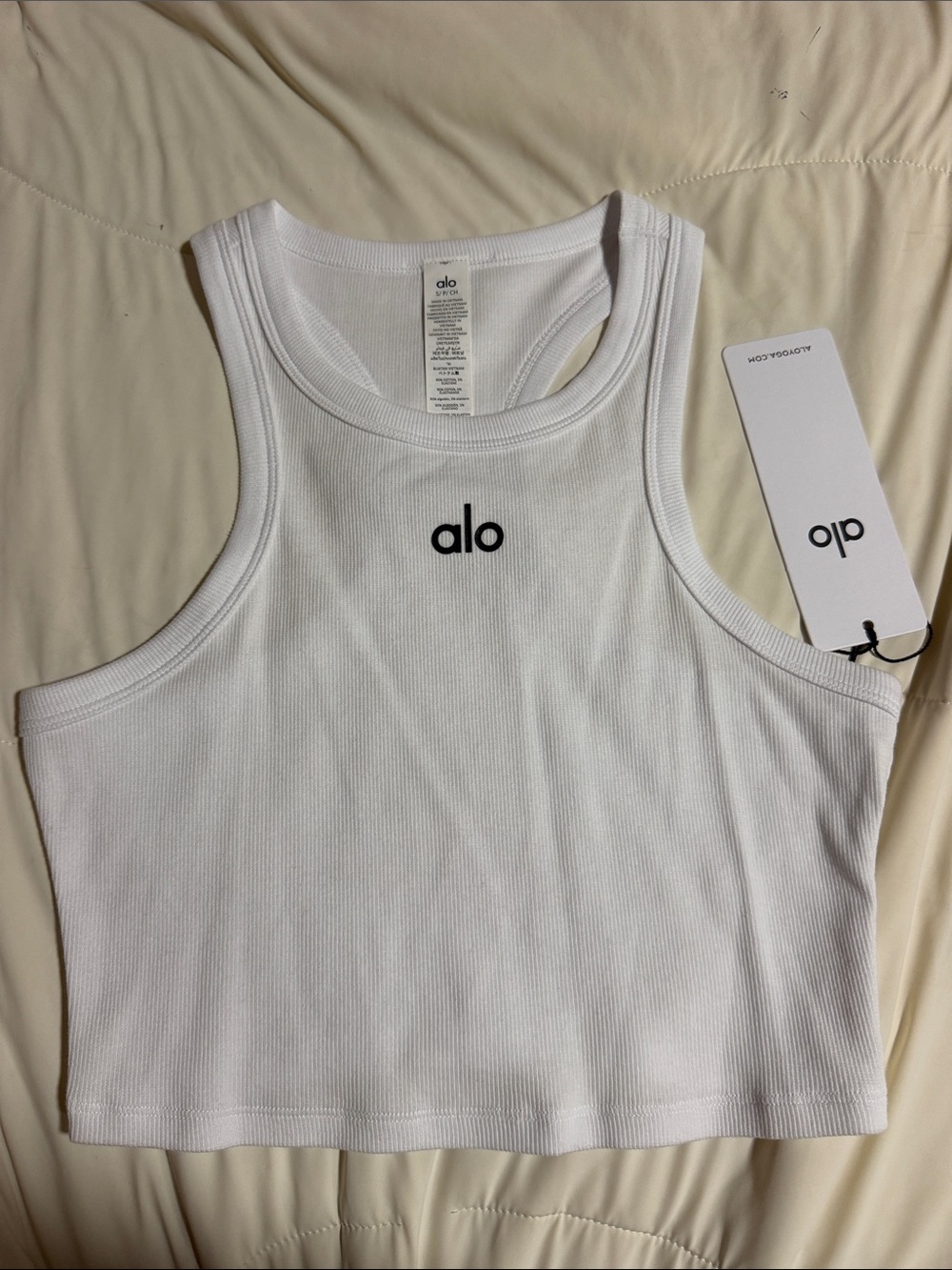 ALO Yoga aspire tank Small white
